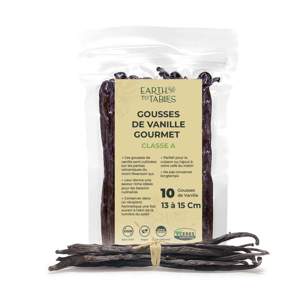 10 Vanilla Beans Grade A | Premium Gourmet Whole Pods